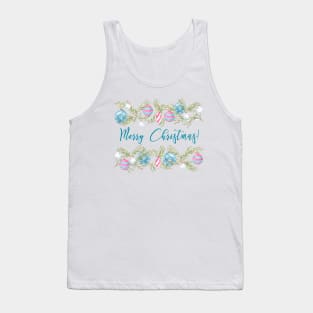 Cruelty Free Christmas Tree  with Glass Ornaments Tank Top